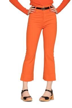 SWEDISH HASBEENS Short Boot Cut Jeans Orange Crop High Rise Women's 28